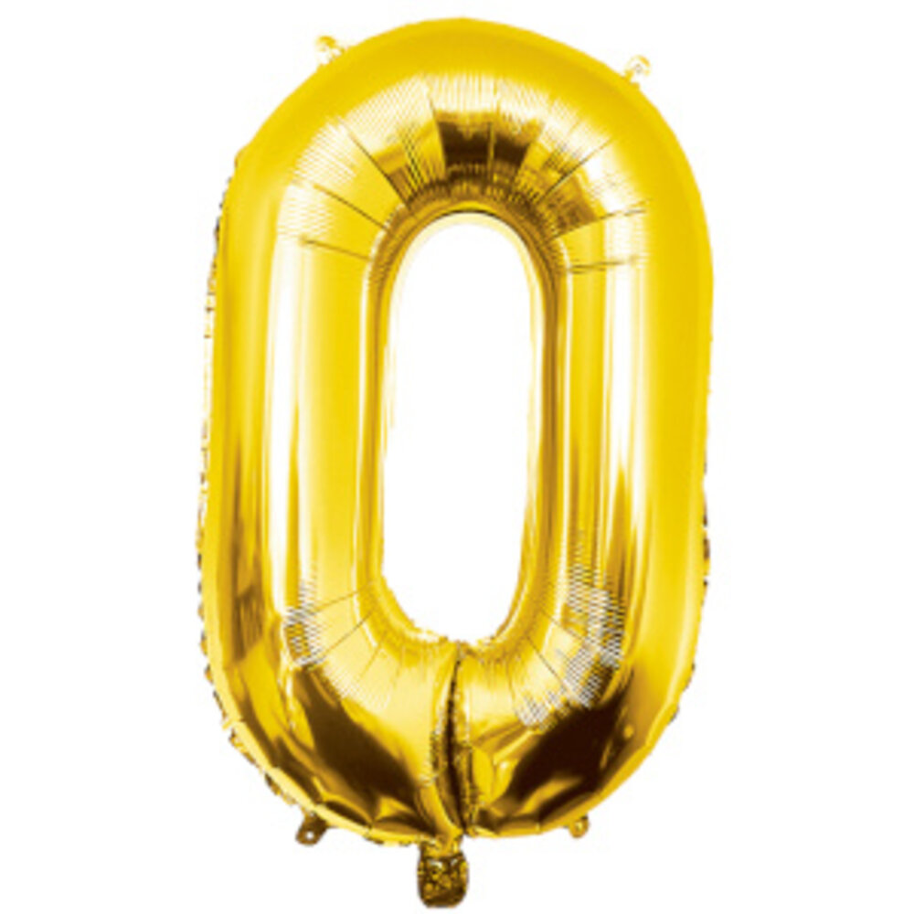 Paper Dreams Goud Folie Ballon Cijfer 0 | 86cm Paper Dreams Goud Folie Ballon Cijfer 0 | 86cm