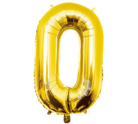 Paper Dreams Ballon chiffre 0 en aluminium doré | 86 cm
