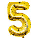Paper Dreams Gold Foil Balloon Number 5 Classy | 86cm