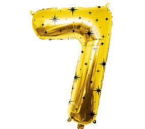 Paper Dreams Goldfolienballon Nummer 7, edel | 86 cm