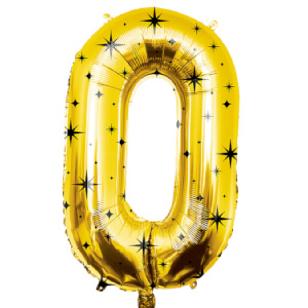 Paper Dreams Ballon chiffre 0 doré élégant | 86 cm