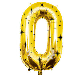 Paper Dreams Goud Folie Ballon Cijfer 0 Classy | 86cm Paper Dreams Goud Folie Ballon Cijfer 0 Classy | 86cm