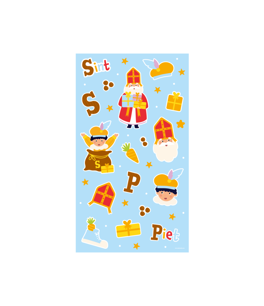 Paper Dreams Feuilles d’autocollants Sinterklaas & Piet 100 autocollants | 4 feuilles