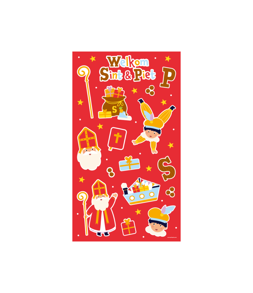 Paper Dreams Feuilles d’autocollants Sinterklaas & Piet 100 autocollants | 4 feuilles