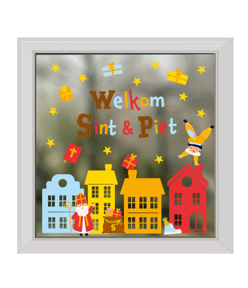 Paper Dreams Raamstickers Sint & Piet 34 stickers | 4 vellen Paper Dreams Raamstickers Sint & Piet 34 stickers | 4 vellen