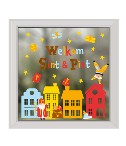 Paper Dreams Raamstickers Sint & Piet 34 stickers | 4 vellen Paper Dreams Raamstickers Sint & Piet 34 stickers | 4 vellen