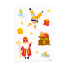 Paper Dreams Sinterklaas & Piet Fensteraufkleber 34 Aufkleber | 4 Blatt