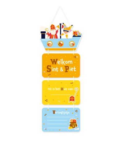 Paper Dreams Deur Hangdecoratie Sint & Piet 80cm | per stuk Paper Dreams Deur Hangdecoratie Sint & Piet 80cm | per stuk