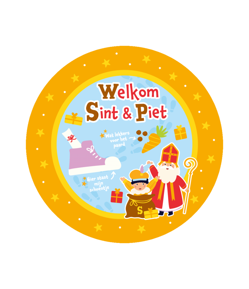 Paper Dreams Schoenset Mat Sint & Piet 50cm | per stuk Paper Dreams Schoenset Mat Sint & Piet 50cm | per stuk