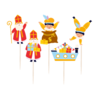 Paper Dreams Cocktail Prikkers Sint & Piet 6,5cm | 16 stuks Paper Dreams Cocktail Prikkers Sint & Piet 6,5cm | 16 stuks
