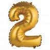 Godan Matte Gold Foil Balloon Number 2 | 35cm Godan Matte Gold Foil Balloon Number 2 | 35cm