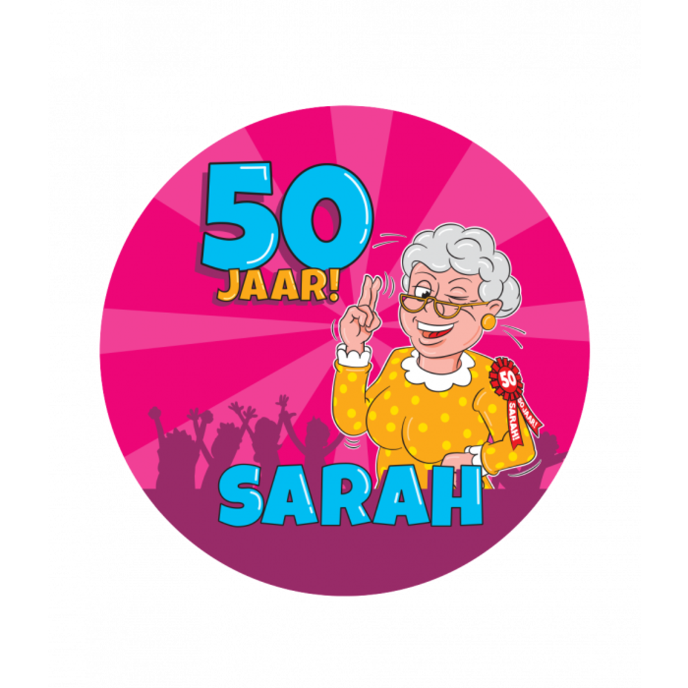 Paper Dreams Sarah Cartoon 50 Years Beer Coasters 10cm | 6 pieces