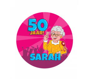 Paper Dreams Sarah Cartoon 50 Years Beer Coasters 10cm | 6 pieces