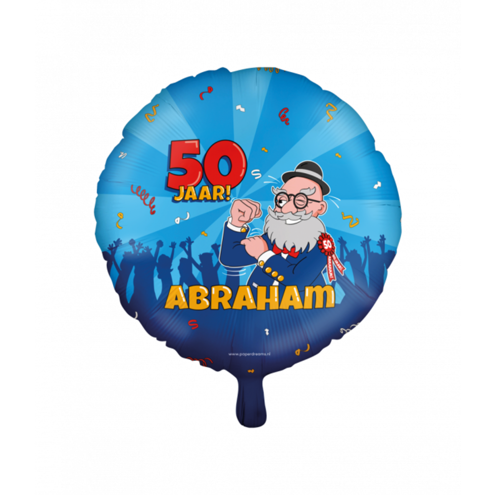Paper Dreams Abraham 50 jaar Helium Ballon 46cm Leeg | per stuk
