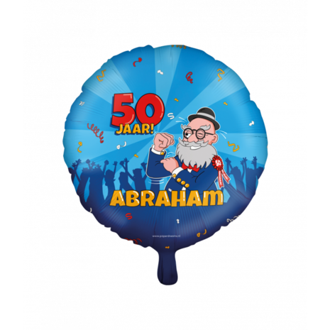 Paper Dreams Ballon Abraham 50 ans à l'hélium, 46 cm, dégonflé | à l'unité