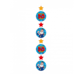 Paper Dreams Abraham Cartoon 50 Years Hanging Decoration 120cm | per piece