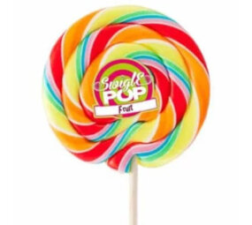 Felko Grande sucette Swigle Pop Fruit 50 g 7 cm | 5 pièces