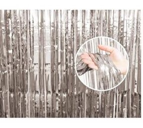 Godan Rideau de porte en feuille d'argent 90 x 240 cm | à l'unité