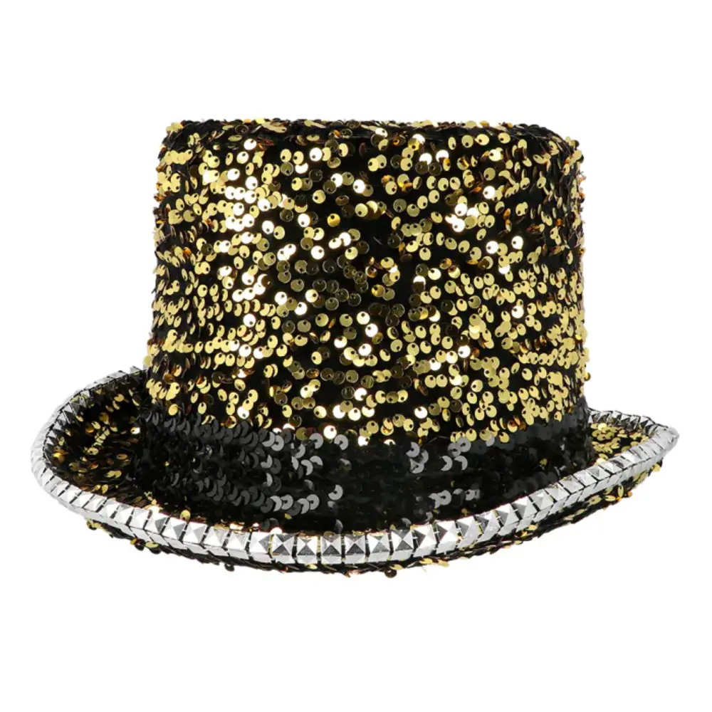 Boland Chapeau de fête à paillettes dorées | à l'unité