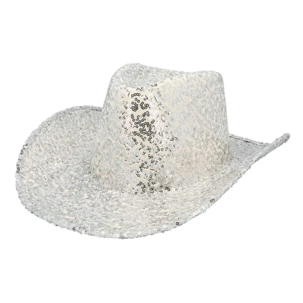 Boland Cowboy Hoed Zilver | per stuk Boland Cowboy Hoed Zilver | per stuk