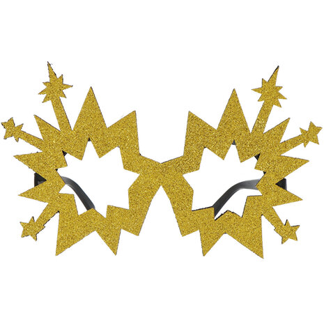 Folat Goudkleurige Vuurwerk Bril | per stuk Folat Goudkleurige Vuurwerk Bril | per stuk