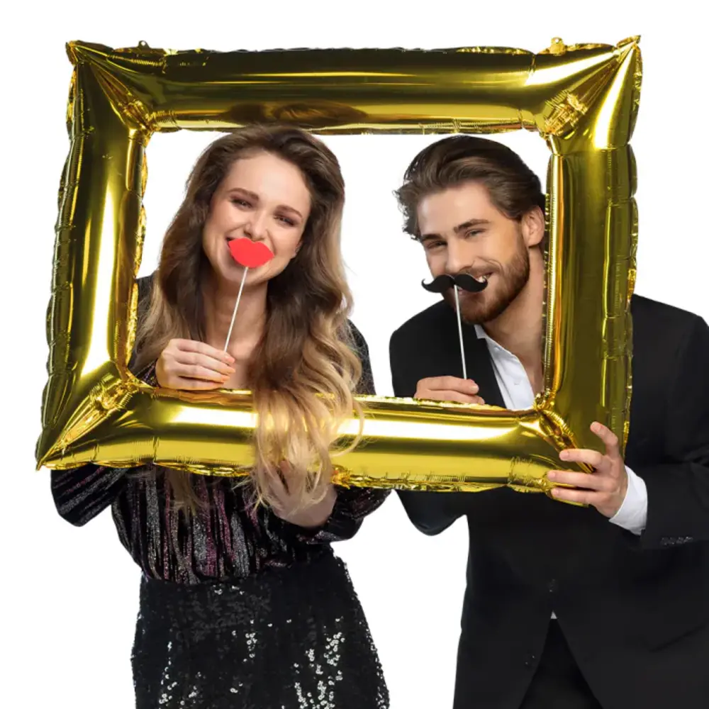 Boland Fotokabinenrahmen mit Foto-Requisiten 80x95cm | pro Set