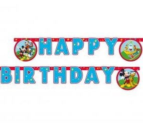 Procos Party Guirlande de lettres Mickey Mouse « Joyeux anniversaire » 200 cm | à l'unité