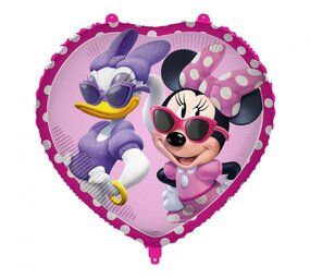 Procos Party Ballon en aluminium Minnie Mouse Junior en forme de cœur, 46 cm | à l'unité