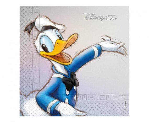 Procos Party Serviettes de table Donald Duck Nouvelle Génération 33 x 33 cm | 20 pièces