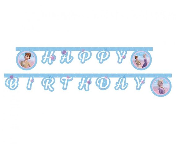 Procos Party „Frozen Wind Spirit Happy Birthday“-Buchstabengirlande, 200 cm | pro Stück