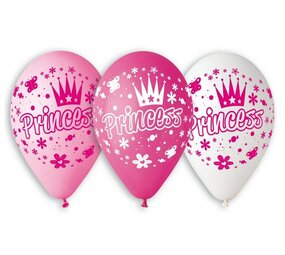 Procos Party Prinzessinnen-Luftballons 28 cm | 5 Stück