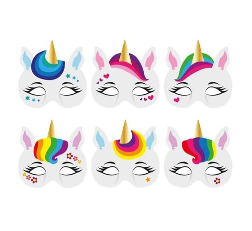 Henbrandt Unicorn Masks | 12 pieces