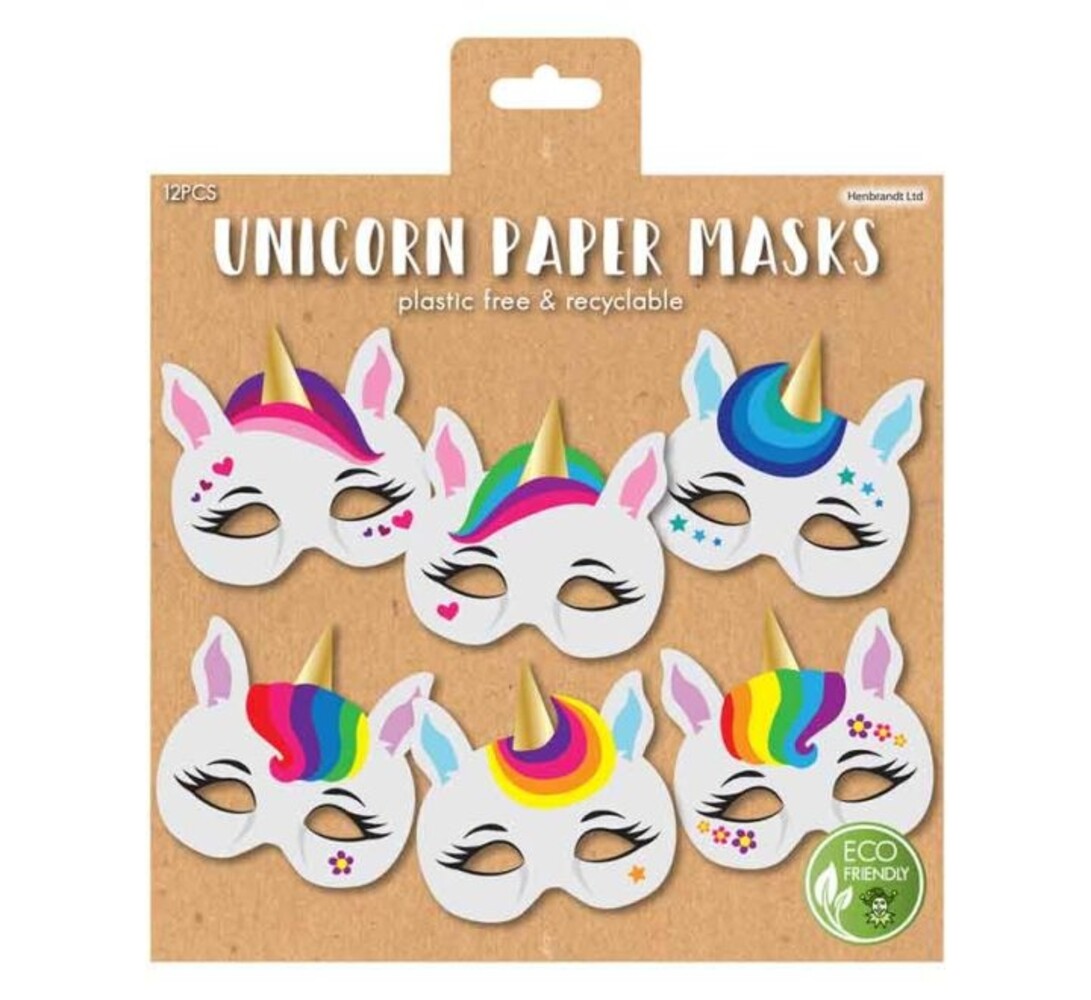 Henbrandt Eenhoorn Maskers | 12 stuks Henbrandt Eenhoorn Maskers | 12 stuks