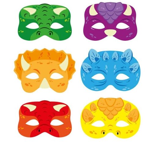 Henbrandt Masques de dinosaures | 12 pièces