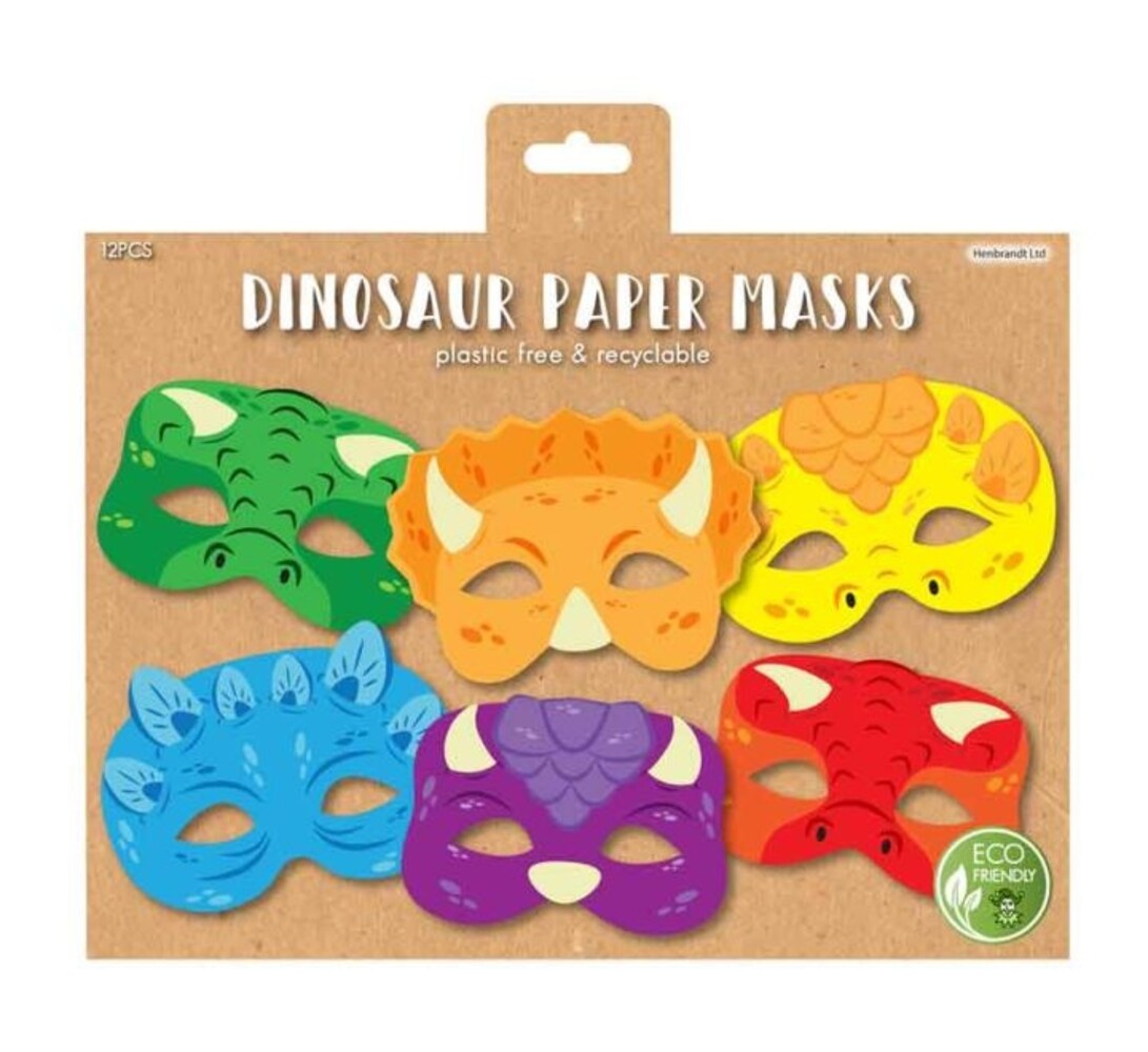 Henbrandt Masques de dinosaures | 12 pièces