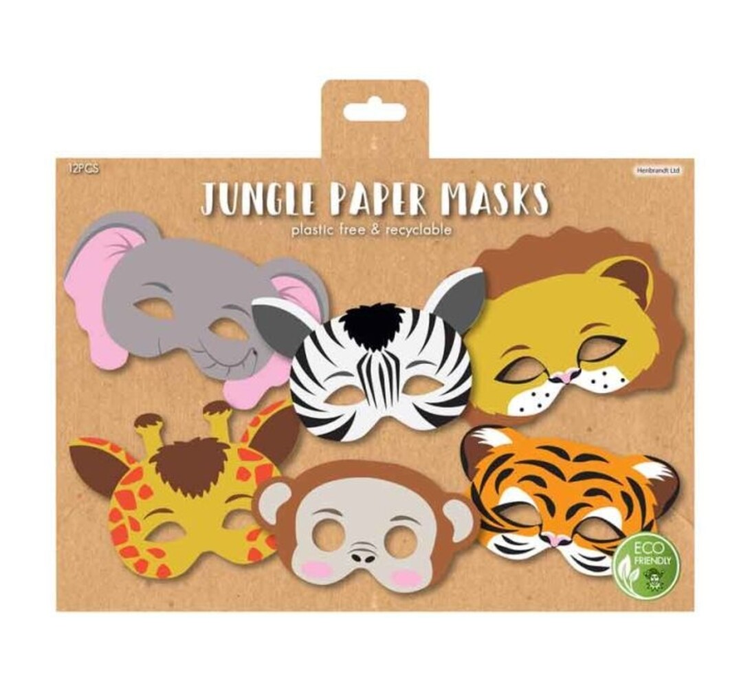 Henbrandt Jungle & Safari Masks | 12 pieces