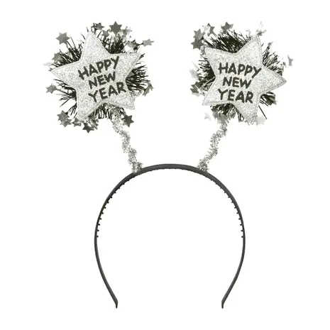 Boland Tiara Happy New Year Zilver | per stuk