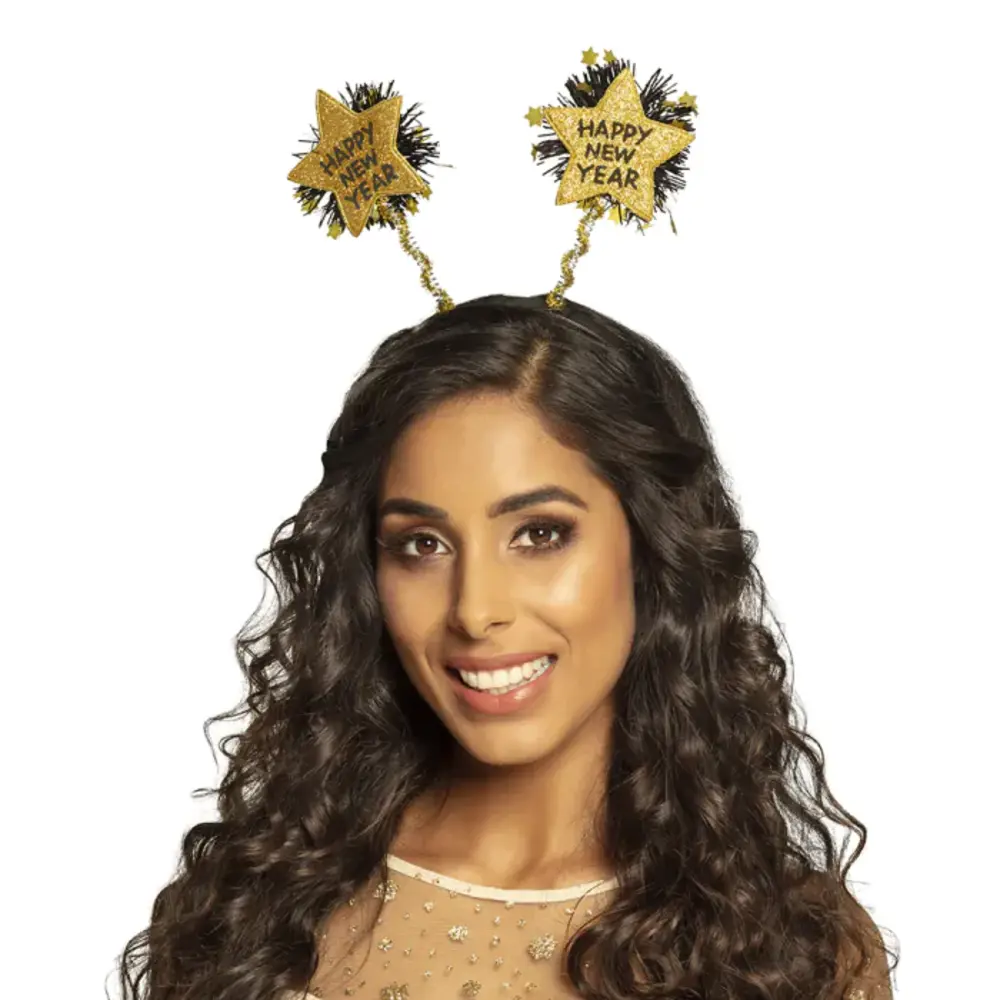 Boland Tiara Happy New Year Goud | per stuk Boland Tiara Happy New Year Goud | per stuk