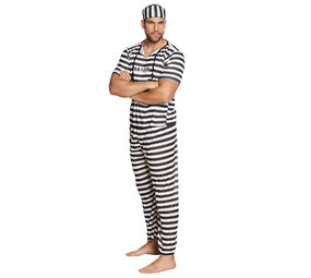 Boland Häftlingskostüm für Herren | Größe M/L - 50/52 Boland Häftlingskostüm für Herren | Größe M/L - 50/52