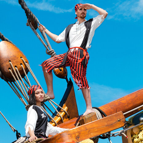 Boland Men's Pirate Jacket Costume | Size M/L - 50/52 Boland Men's Pirate Jacket Costume | Size M/L - 50/52
