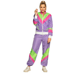 Boland Trainingspak Fout Retro Dames Paars Boland Trainingspak Fout Retro Dames Paars