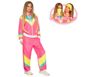 Boland Trainingspak Fout Retro Dames Neon Roze Boland Trainingspak Fout Retro Dames Neon Roze