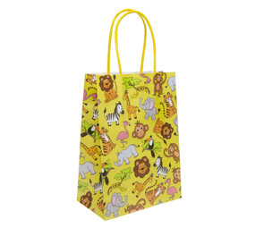 LG Imports Sachets cadeaux pour fête sur le thème du safari dans la jungle 16 x 22 x 9 cm | 12 pièces