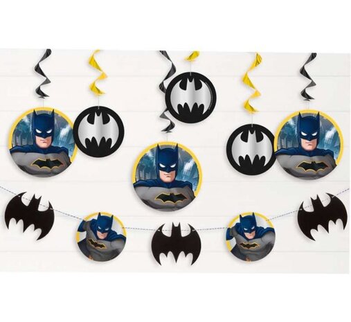 Unique Party Batman-Girlande & Hängedekorationswirbel | 7-teilig