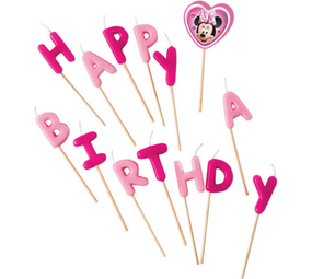 Procos Party Minnie Mouse Junior Happy Birthday Kaarsjes | per set Procos Party Minnie Mouse Junior Happy Birthday Kaarsjes | per set