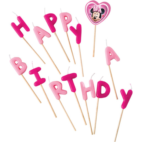 Procos Party Minnie Mouse Junior Happy Birthday Kaarsjes | per set Procos Party Minnie Mouse Junior Happy Birthday Kaarsjes | per set
