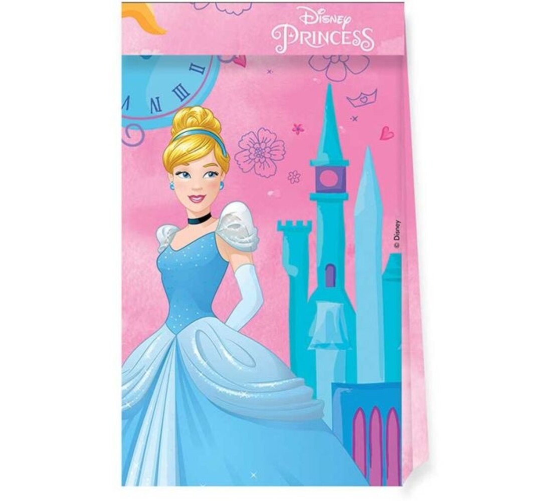 Procos Party Princess Party Favor Bags Princess Live Your Story | 4 pieces