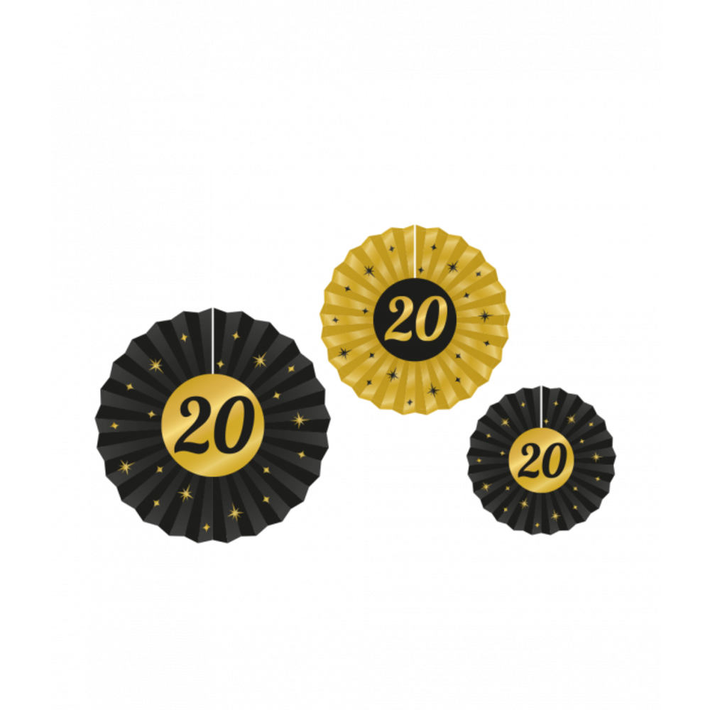 Paper Dreams Paper Fans 20 Years Classy | 3 pieces