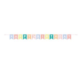Unique Party Unicorn Party Letterslinger Happy Birthday 213cm | per stuk Unique Party Unicorn Party Letterslinger Happy Birthday 213cm | per stuk