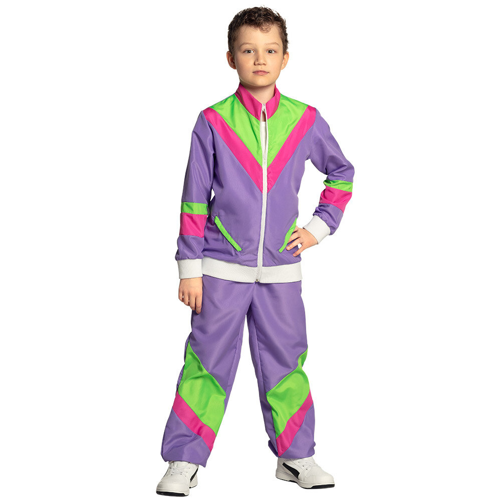 Boland Hässlicher Retro-Kinder-Trainingsanzug Lila